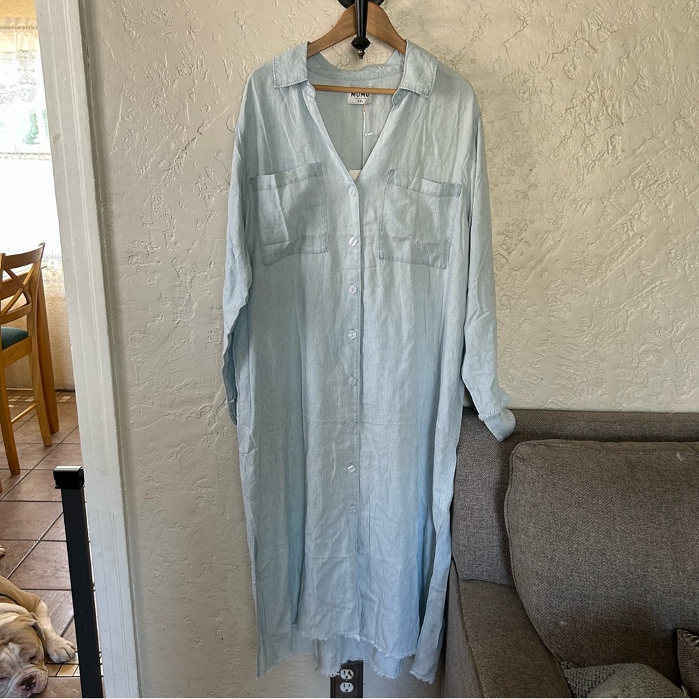 Show Me Your MuMu Wilmington Long Shirt Dress